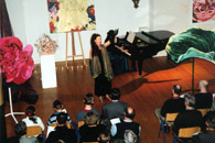 Eleonere giving her concert in the Uilenburg Synagogue